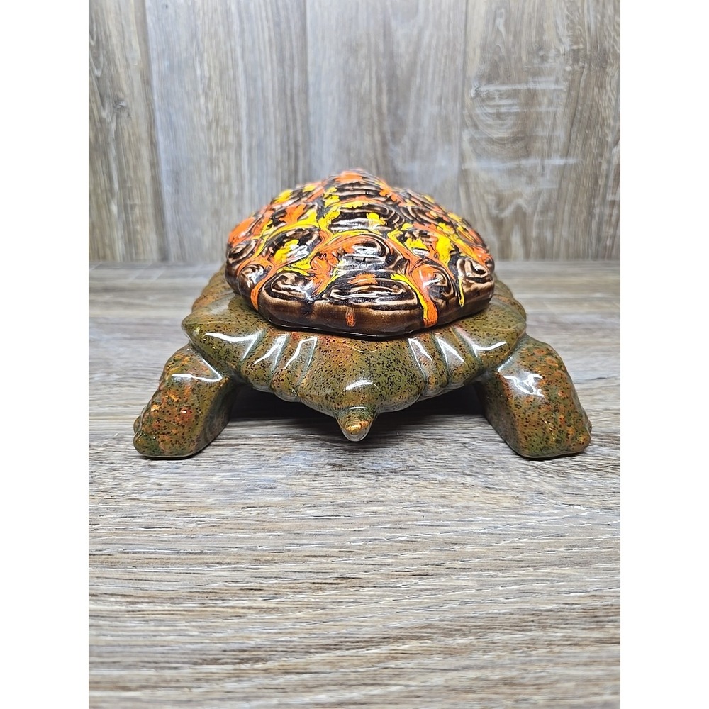 ARNELS Ceramic Tortoise / Turtle Trinket Box Key Holder Vintage - Picture 3 of 11